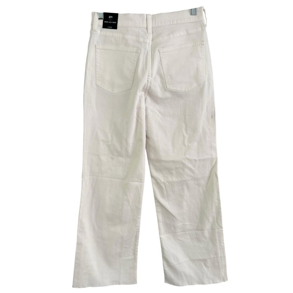NWD J. Crew White Wide Leg Cropped Jeans Women’s Size 27 Tall All Day Stretch - Picture 4 of 12